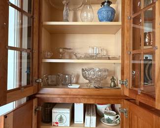 Vintage glass and Spode Christmas