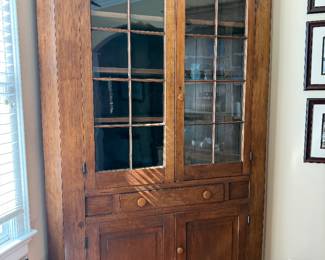 Antique corner cupboard