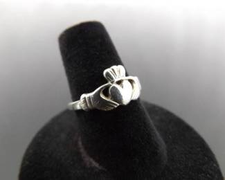 .925 Sterling Silver Zirconia Solitaire Ring Size 9.25