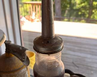 Vintage Iso-Vis oil can, antique petroleum advertising collectible