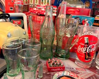 Vintage Coca-Cola glasses and bottles, Always Coca-Cola branded glassware, Coke collectibles