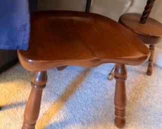 Vintage wooden accent table with turned legs, small side table