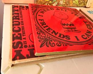 Vintage Peanuts Charlie Brown books, Charles Schulz, Security Is a Thumb and a Blanket
