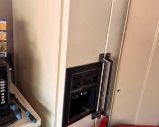 Vintage refrigerator, garage fridge, retro appliance, working condition