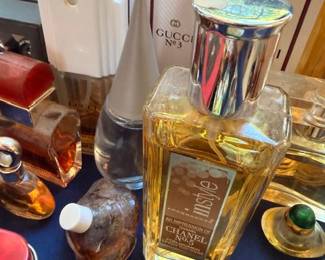Designer perfume and cologne collection, Gucci and vintage bottles