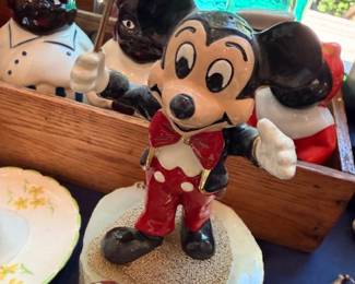 Vintage Disney Mickey and Minnie Mouse figurines