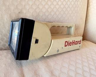 DieHard portable spotlight flashlight with handle, vintage emergency lantern