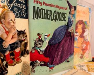 Vintage Mother Goose books, Whitman Fifty Favorite Rhymes, collectible children's books