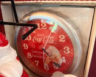 Vintage Coca-Cola wall clock, Drink Coca-Cola Delicious Refreshing, Coke advertising clock