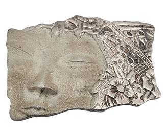 D'Molina Mexico Sterling Geisha Face Shard Brooch