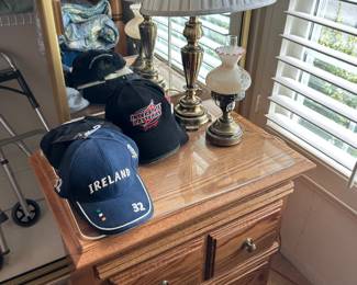 Hats/ Lamp/ Nightstand