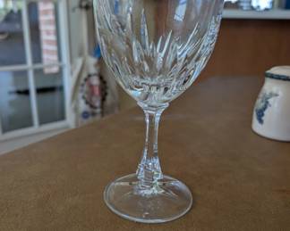 9 Austrian lead crystal goblets