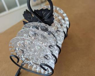 Crystal coaster set