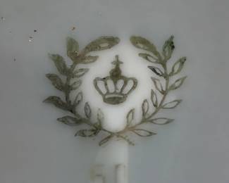 Beautiful white and gold German porcelain set for 12 and all the serving dishes.