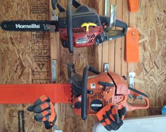 Echo 20" Chainsaw & 16" Homelite Chainsaw