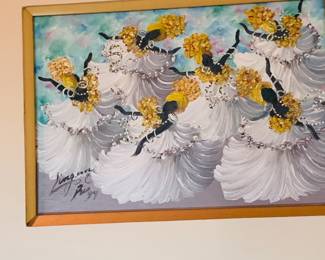Lingem Linda Margem heavy impasto Brazilian Dancers--original