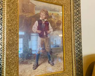 signed print "Heir to the Farm"  by F. Knaux