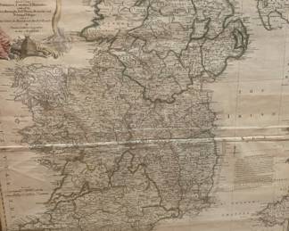 1759 map “A New and Accurate Map of the Kingdom of Ireland) by Thomas Jeffreys ( British death 1771)