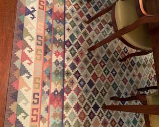 large dining room hand woven Kilm rug