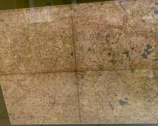German made topographical  map of Russia used by German army during WW 2