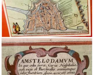1657 map of Amsterdam by Jan Janson ( Dutch 1589-1664) 