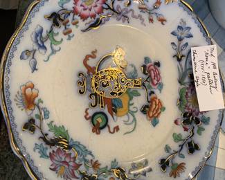 Flow Blue Ironstone in "Noma" pattern produced between 1835-1850