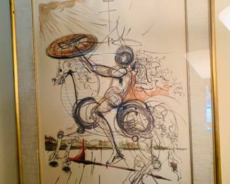 Salvadore Dali "Crazy Horse" hand signed and numbered lithography--Surreal Art