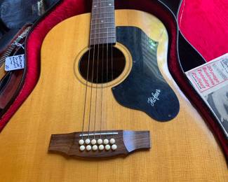 Hofner 12 string guitar--mint with case