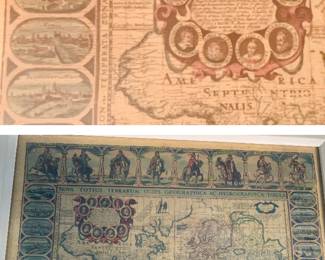 1632 Jan Janson  ( Dutch 1589-1664)  New Geographical and Hydrographical Table of the Whole Earth