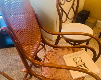 authentic Thonet rocker and an authentic Thonet chair
