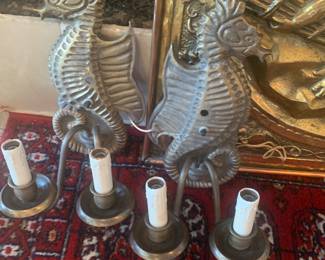 1950's Sea Horse wall sconces