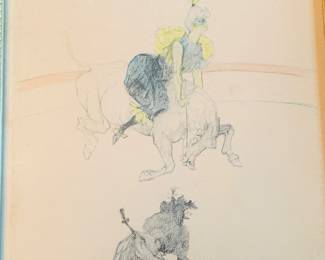 marked Toulouse-Latrec titled "the Bow" from The Circus portfolio