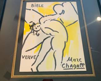 Marc Chagall lithograph 1956"Pages from the Bible" from Verve Vol VIII