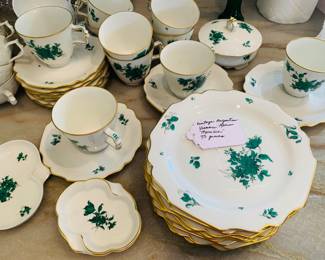 33 piece set from the Augarten Porcelain Manufacturing in Vienna--"Maria Theresia"