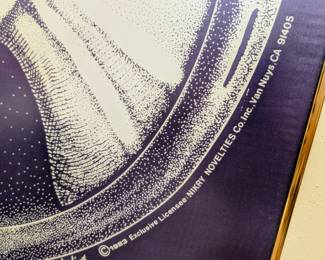 36x36 inch framed under glass Unicorn Poster, Echterling 1983