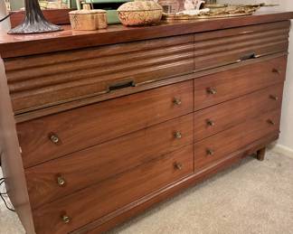 Harmony House mid century low boy dresser with mirror