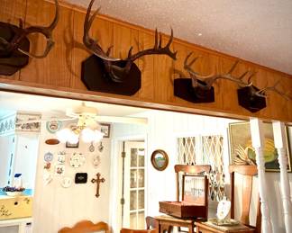 Leather wrapped deer racks