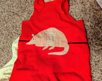 Vintage Armadillo toddler overalls
