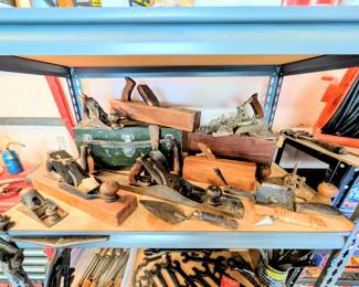 Collection of antique planes, Stanley Bedrock, Sargent wood bottom