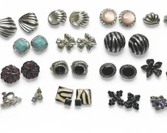 Vintage SilverToned ClipOn Earrings