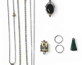 Sterling Silver Necklaces Pendants 66g Total