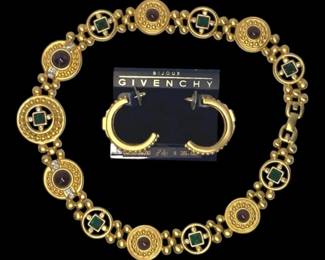 Givenchy Bijoux Necklace Hoop Earrings