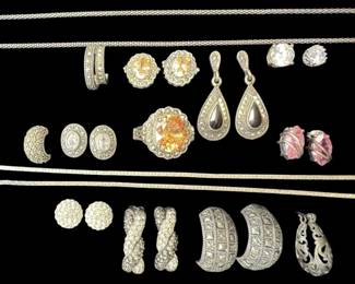 Sterling Silver Earrings And Chains