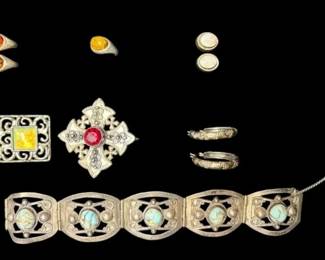 900 Sterling Silver Jewelry 61g Total