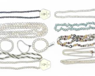 Multicolored Pearl Necklaces Bracelets