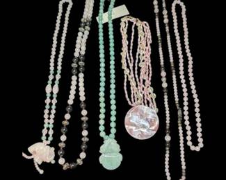 Rose Quartz Hematite Necklaces More Pink Jewelry