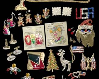 Fun Colorful Brooches, Earrings More Costume Jewelry