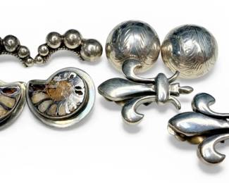 Sterling Silver ClipOn Earrings 51g Total