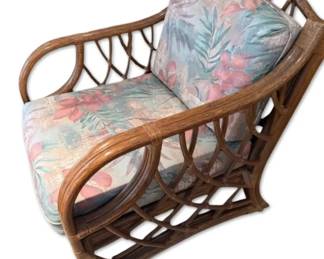 Lane Venture Rattan Chair Ottoman w Cushions