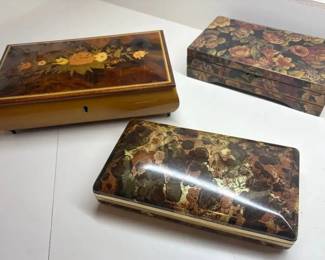 Three Vintage Jewelry Boxes